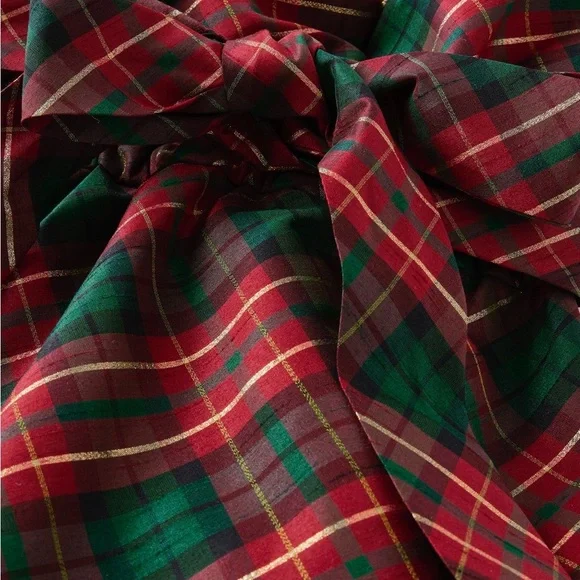 Gymboree Womens Red Green Plaid Royal Christmas Plaid Dupioni Wrap Dress NWT - Picture 2 of 2